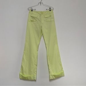 Tyler Boe Boot Leg Pants Citrus Yellow Size 2